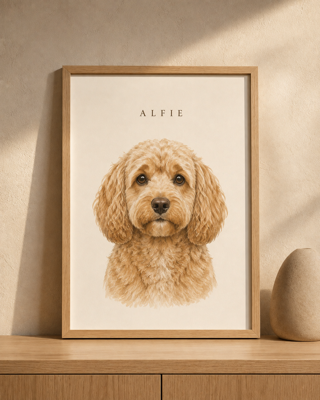 Framed Pet Portrait Named