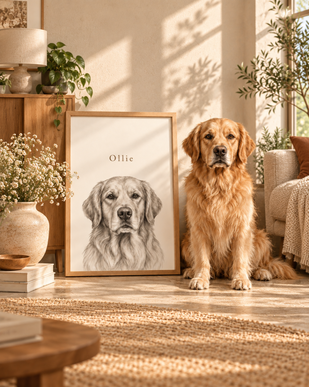 The Classic - Framed Custom Pet Portrait