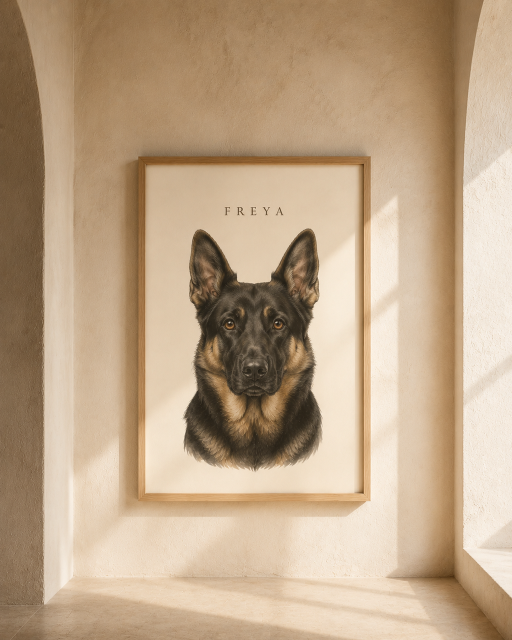 Framed Pet Portrait Named