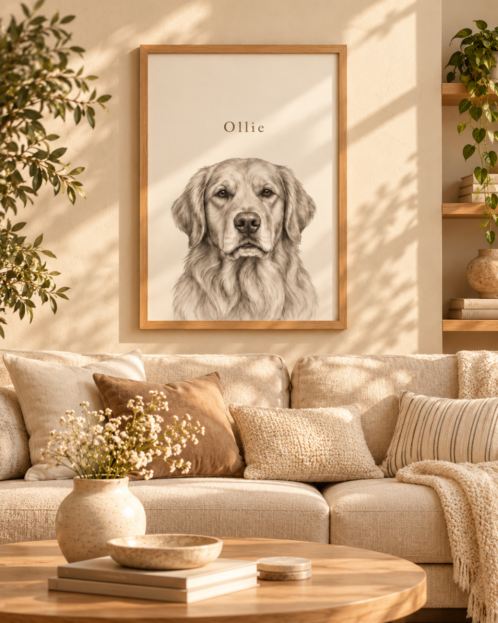 The Classic - Framed Custom Pet Portrait
