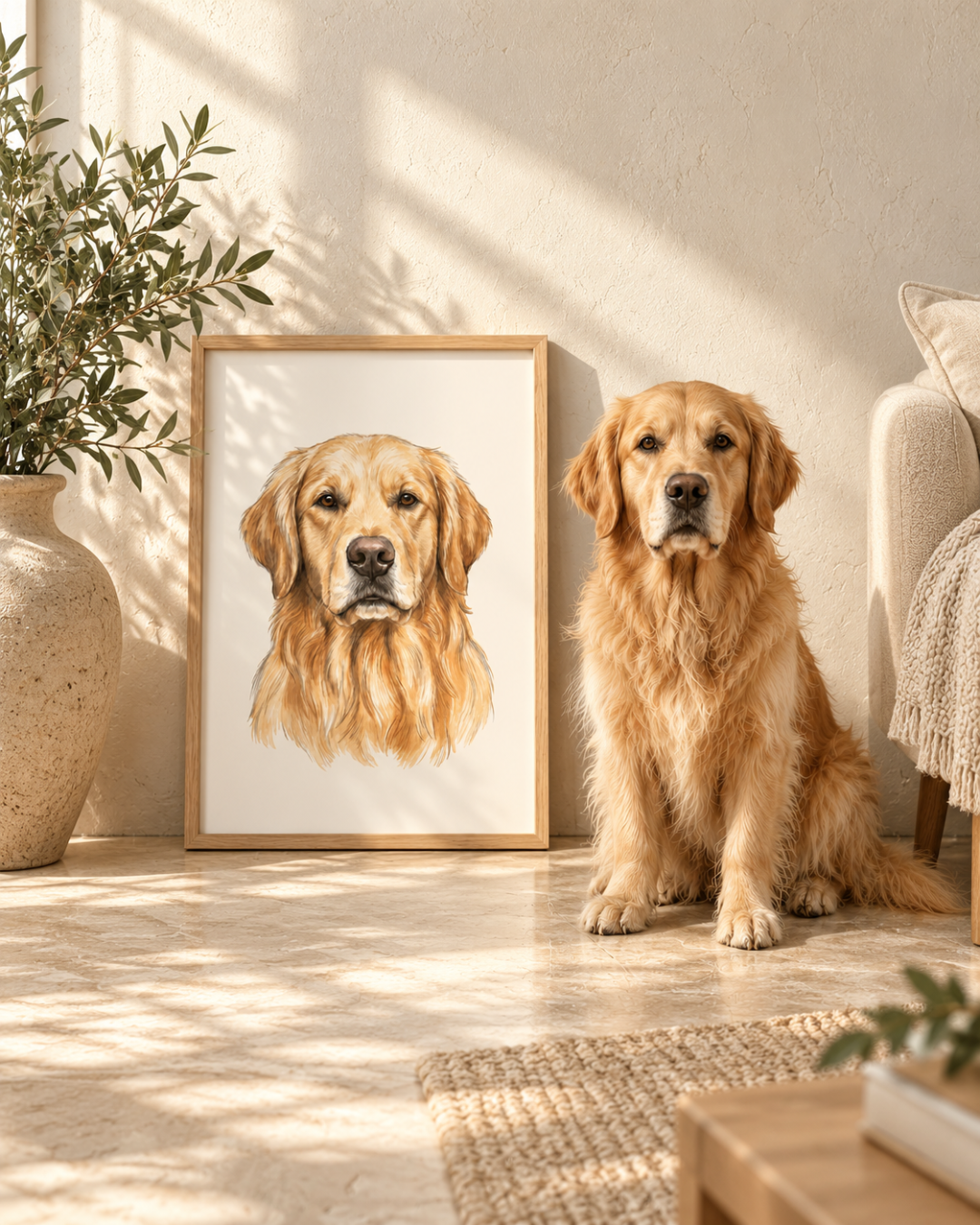 Framed Custom Pet Portrait