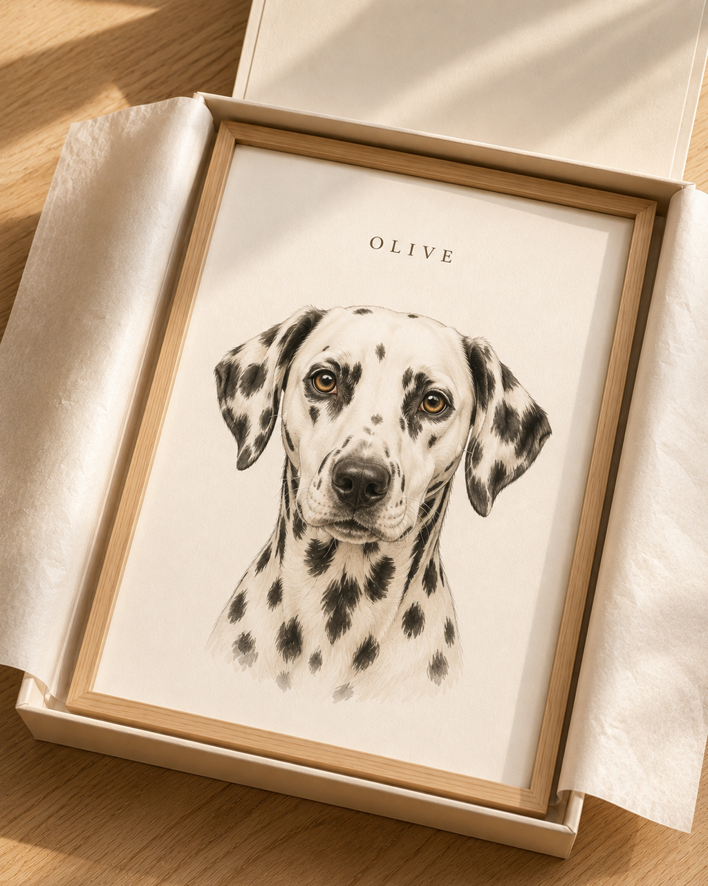 Framed Pet Portrait Named