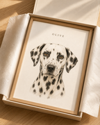 Framed Pet Portrait Named