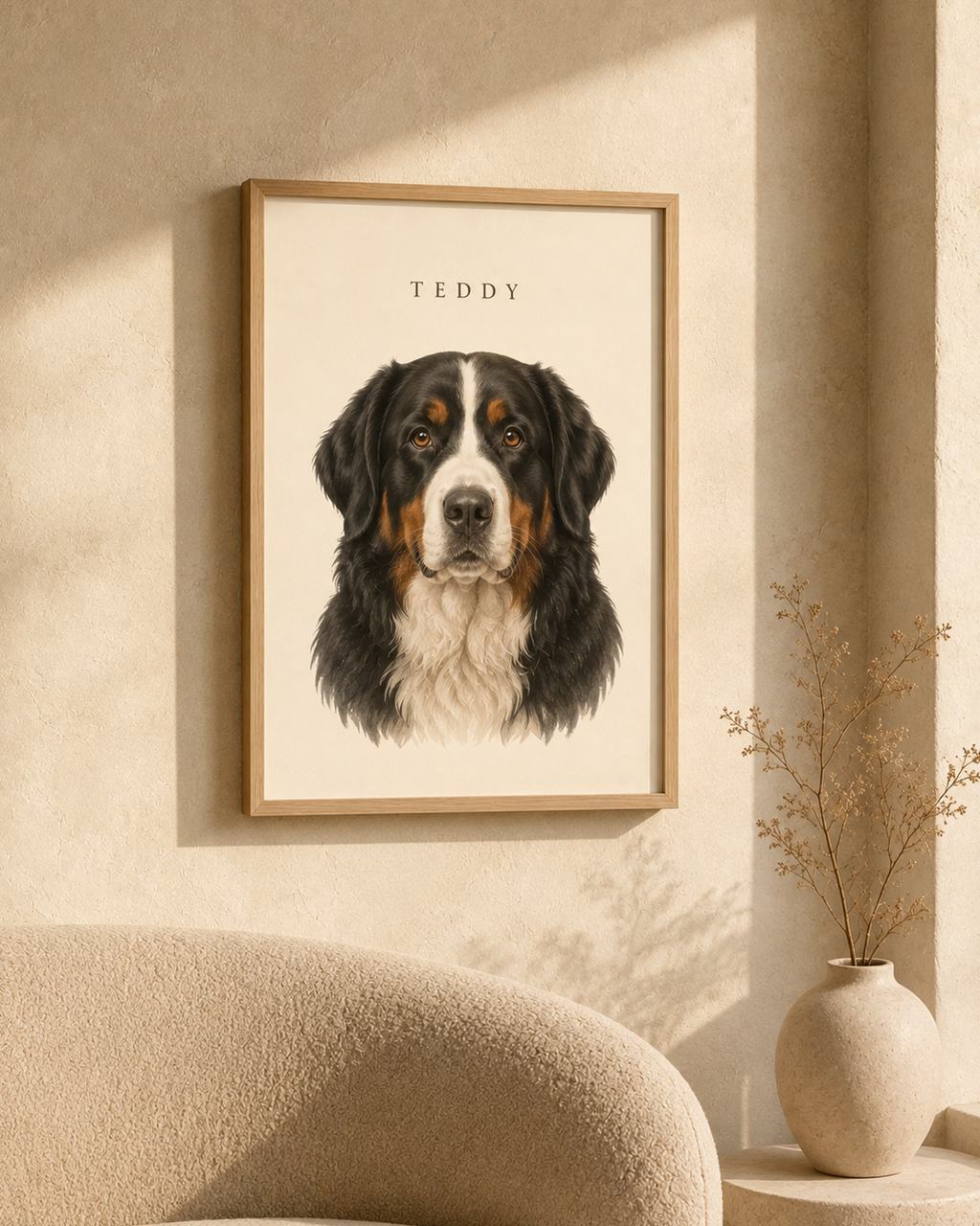Framed Pet Portrait Named