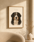 Framed Pet Portrait Named