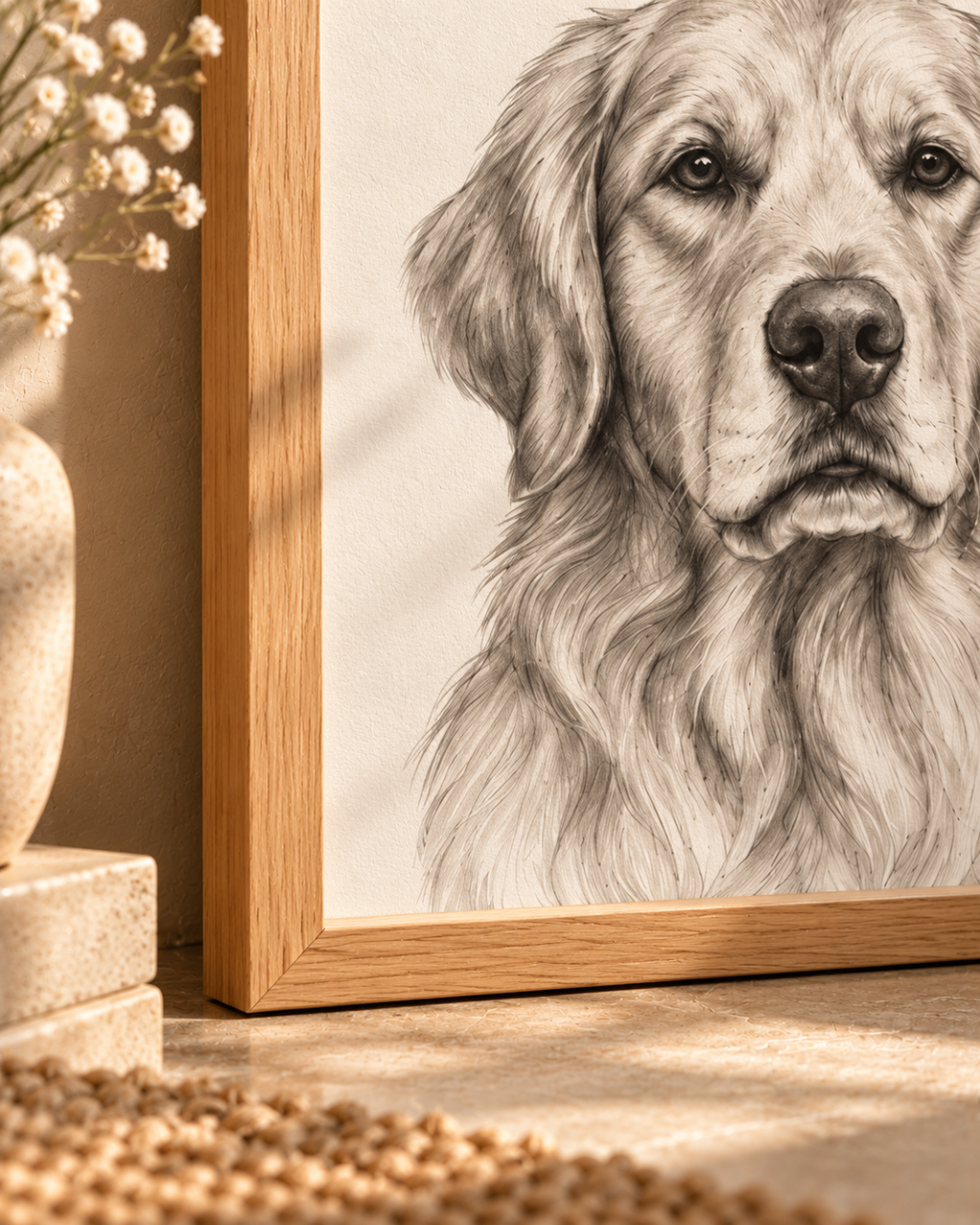 The Classic - Framed Custom Pet Portrait