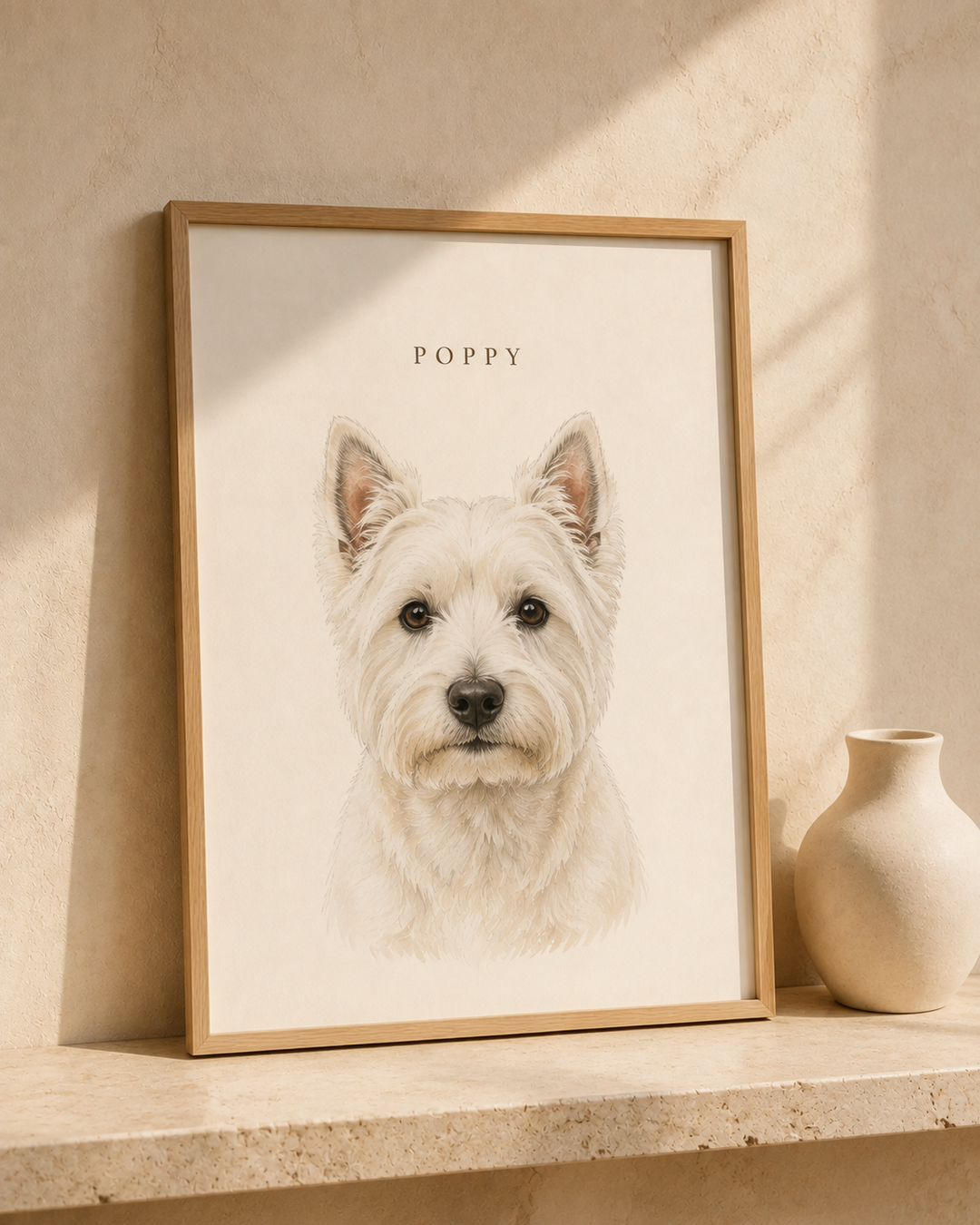 Framed Pet Portrait Named