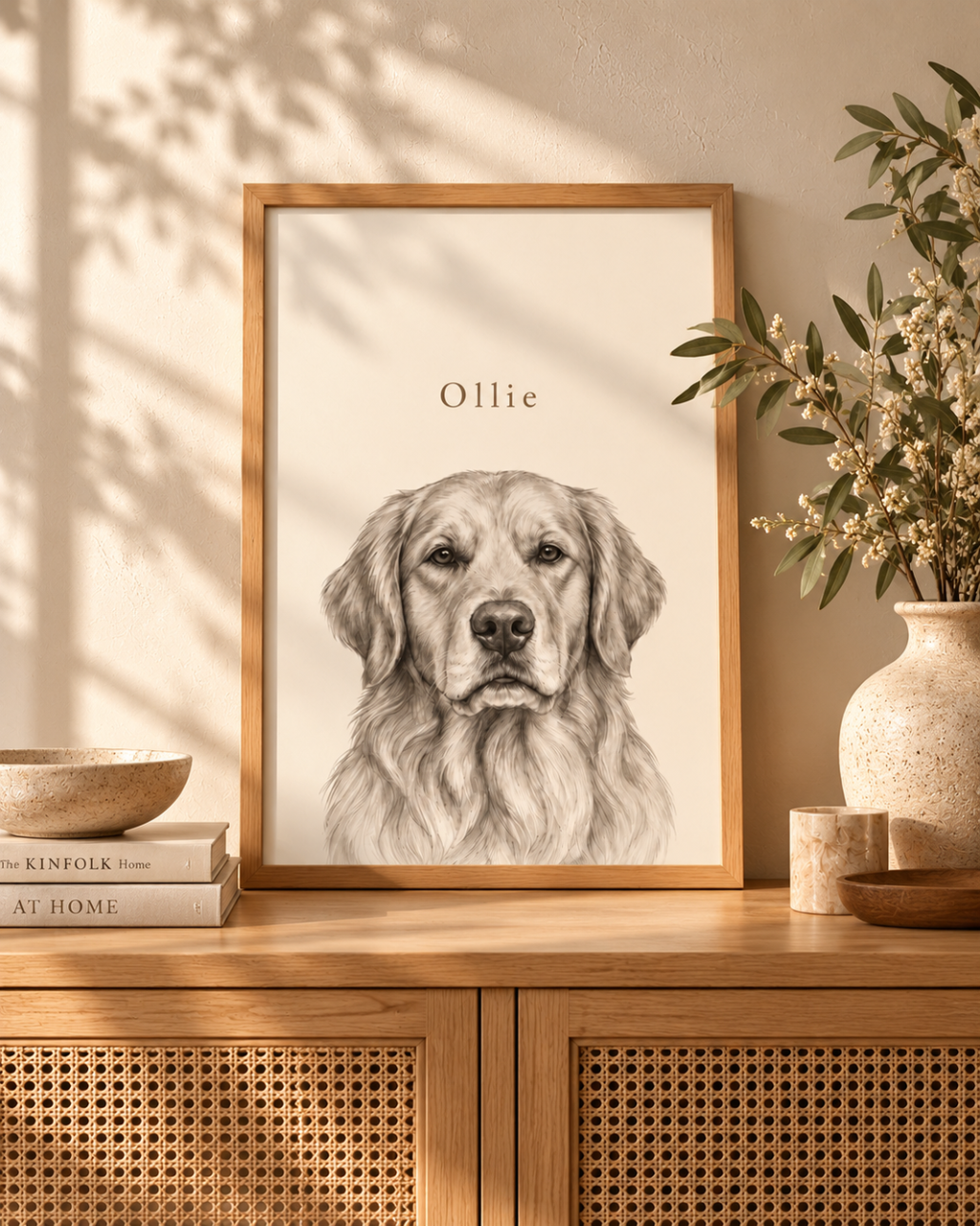 The Classic - Framed Custom Pet Portrait