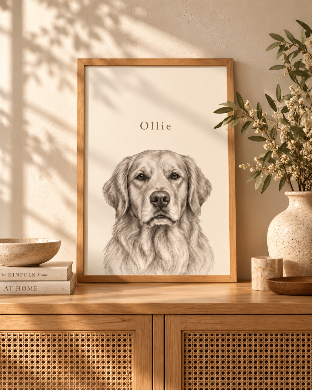 The Classic - Framed Custom Pet Portrait