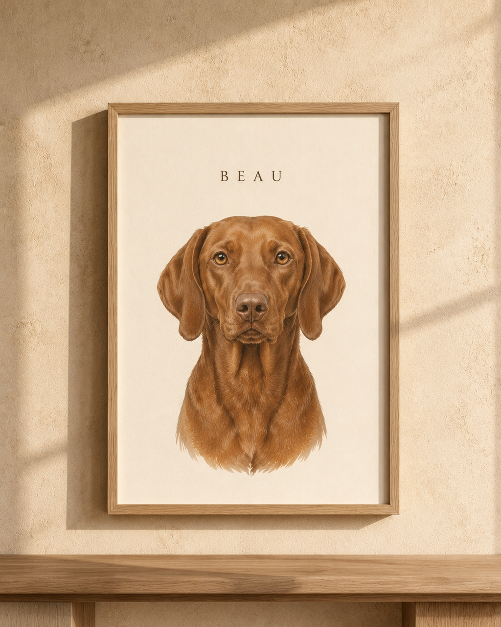 Framed Pet Portrait Named