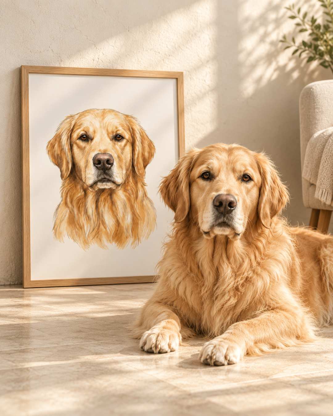 Framed Custom Pet Portrait