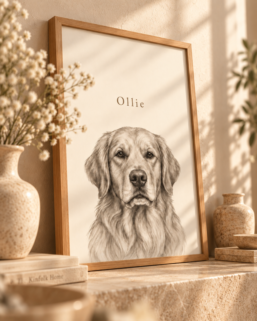The Classic - Framed Custom Pet Portrait