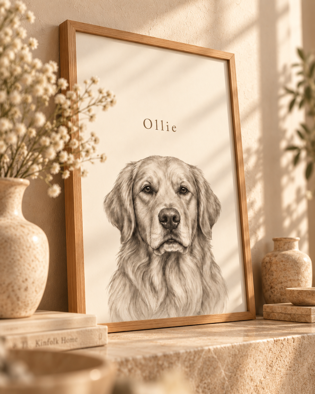 The Classic - Framed Custom Pet Portrait