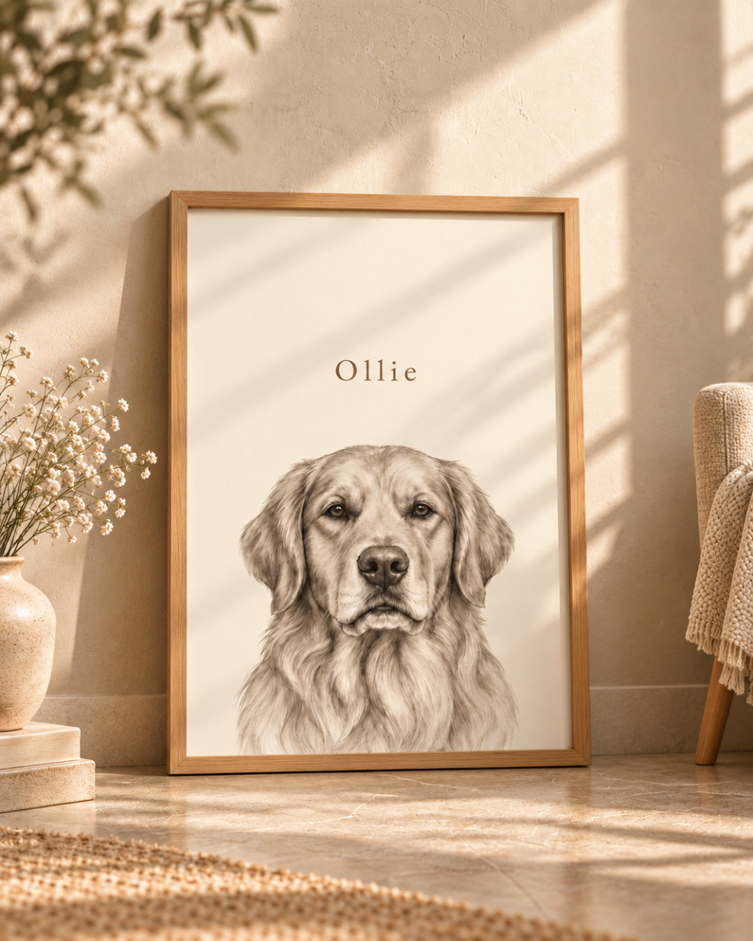 The Classic - Framed Custom Pet Portrait