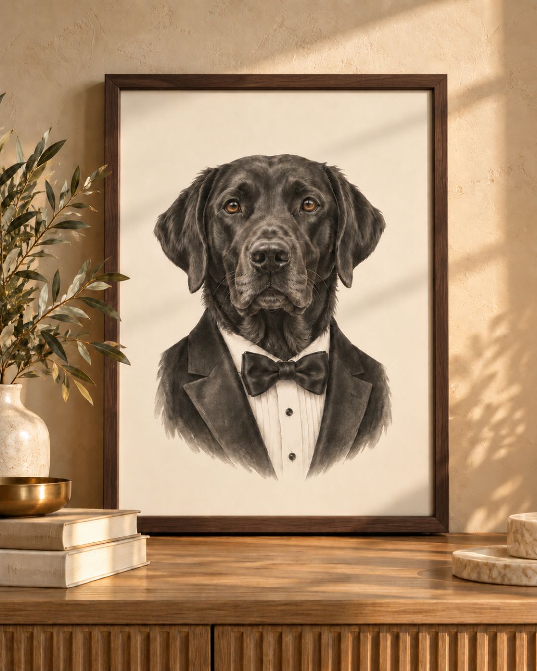 Black Tie Custom Pet Portrait