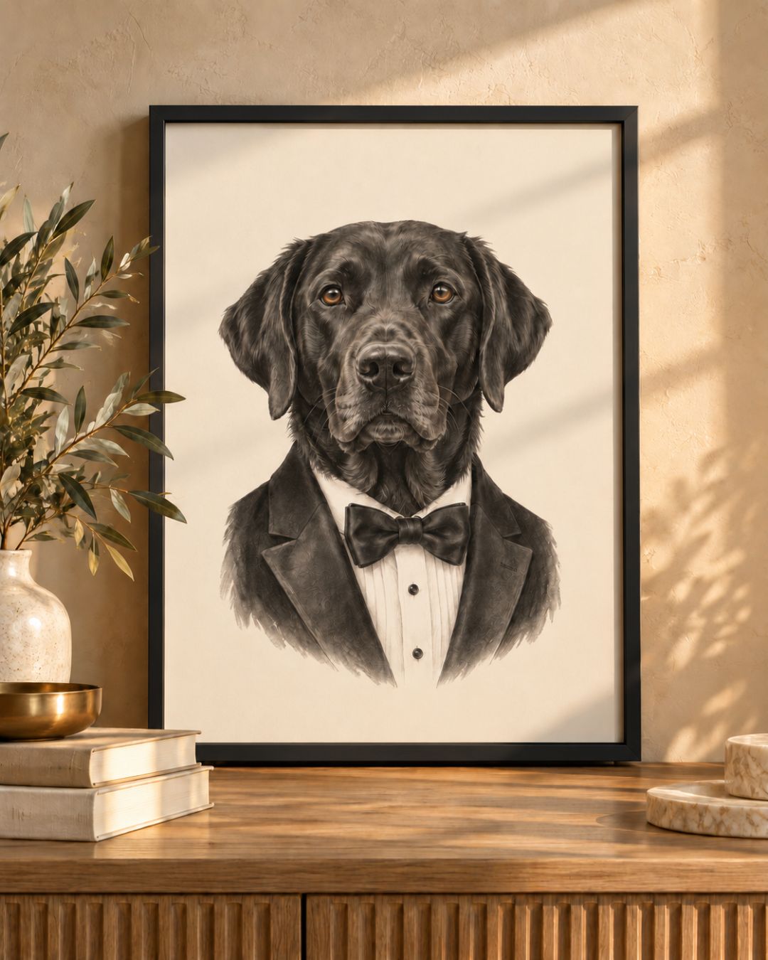 Black Tie Custom Pet Portrait