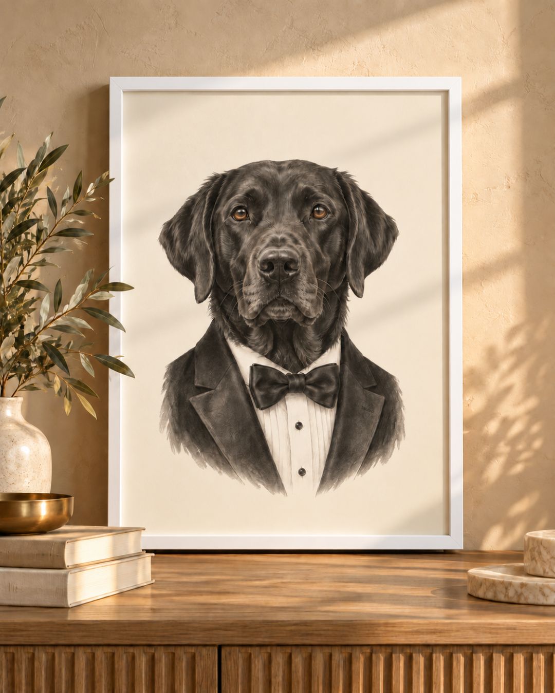 Black Tie Custom Pet Portrait